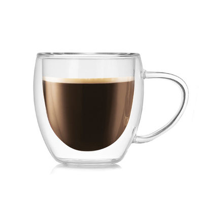 ライト級選手によって二重ガラスをはめられるコーヒー カップ、ディッシュウォッシャーの安全なPyrexのコーヒー カップ サプライヤー
