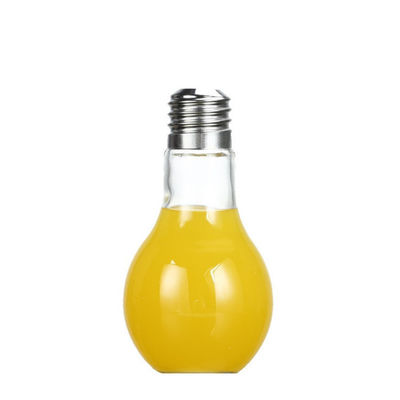 電球の形のふた/わらの顧客容量のガラス飲料のびん サプライヤー