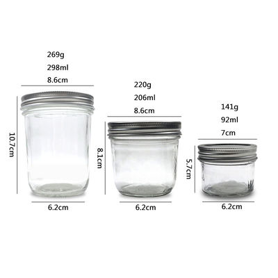 ガラス瓶食糧貯蔵4oz/8つのOzは、広い口まっすぐにガラス瓶味方しました サプライヤー