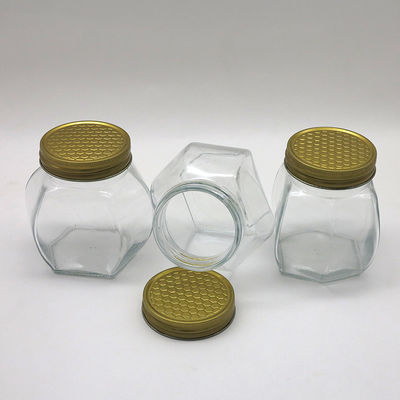 透明な食糧安全な気密の蜂蜜の瓶、貯蔵の蜂蜜の六角形ガラスの瓶 サプライヤー