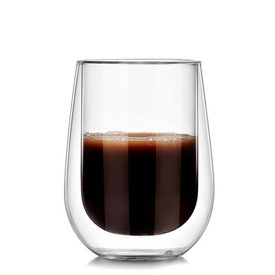 絶縁された180ml/250mlガラス コップ、耐熱性二重壁のコーヒー カップ サプライヤー