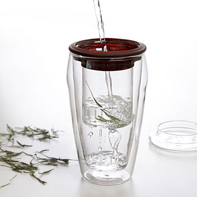 咲くこと/緩い葉/緑茶のためのホウケイ酸ガラスの茶Infuserのコップの茶メーカー サプライヤー