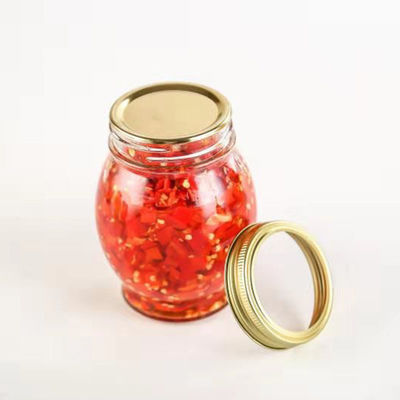 食品容器の金属カバーBPAが付いている明確なガラス蜂蜜の瓶は再使用可能放します サプライヤー