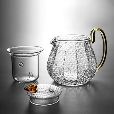 曲がるティーポットのStovetopの耐熱性明確なガラス金庫はガラス茶メーカーを発生させます サプライヤー
