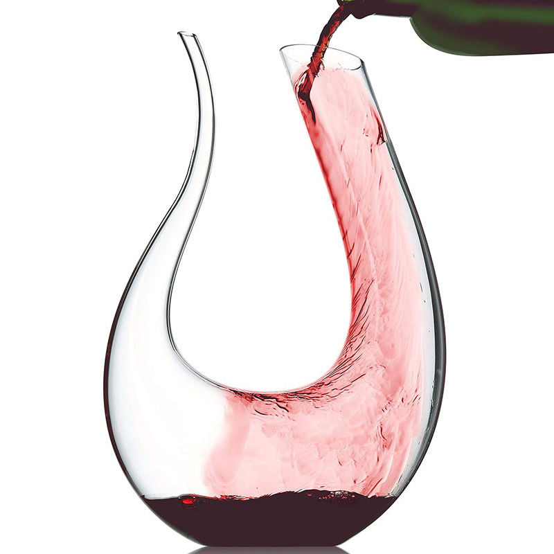 Mouthblownの無鉛ワインのデカンター、円形の円錐形のきれいになること容易な現代ワインのデカンター サプライヤー