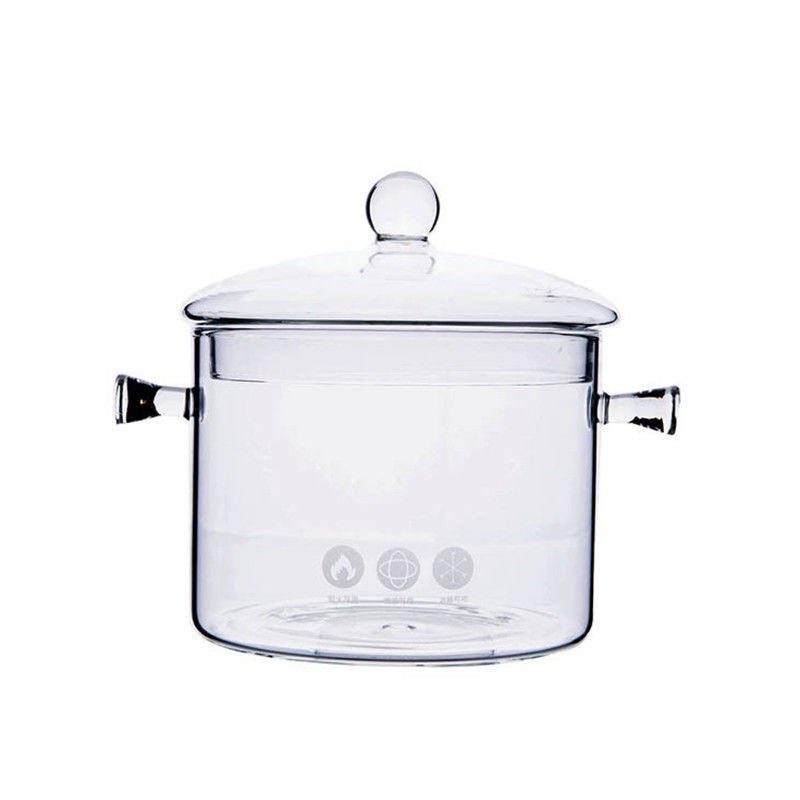 ホウケイ酸塩の耐熱性1500ml鍋のガラス調理の鍋 サプライヤー