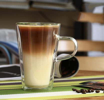 ディッシュウォッシャー/マイクロウェーブ ガラス コーヒー カップ3.58は高く優雅な設計をじりじり動かします サプライヤー