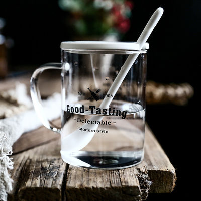 ハンドメイドの明確な500mlガラス コップ、北欧様式のガラス再使用可能なコーヒー カップ サプライヤー