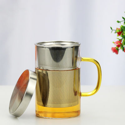 家のための冷たい醸造物の茶メーカーのガラス茶Infuserのコップ300ml/400ml容量 サプライヤー
