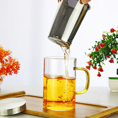 家のための冷たい醸造物の茶メーカーのガラス茶Infuserのコップ300ml/400ml容量 サプライヤー