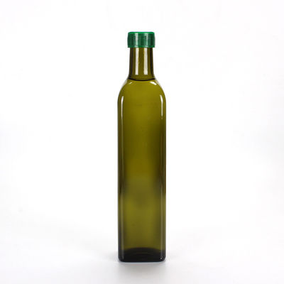 空の正方形の深緑色のガラス ビン、Eco友好的なガラス オリーブ・オイルのCruet サプライヤー