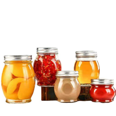 食品容器の金属カバーBPAが付いている明確なガラス蜂蜜の瓶は再使用可能放します サプライヤー