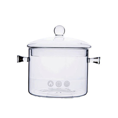 ホウケイ酸塩の耐熱性1500ml鍋のガラス調理の鍋 サプライヤー